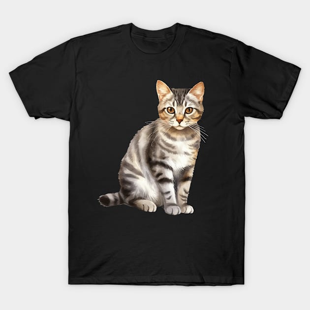 European Shorthair Cat T-Shirt by DavidBriotArt